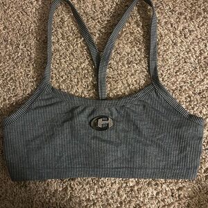 Extra cropped gray crop tee